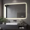 LED Badezimmerspiegel 60x120 cm mit Milchglasrand – Produktbild-Vorschau 4