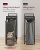 Comparison of two laundry baskets, one with a plastic base and one without, demonstrating the difference in how they hold their shape. Produktbild-Vorschau