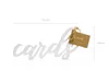 Tischaufsteller Cards Holz Holzbuchstaben Deko 20x10cm weiß Produktbild-Vorschau 2