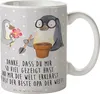 Mr. & Mrs. Panda Kaffeetasse Pinguin Opa Blumen pflanzen - Produktbild-Vorschau 1