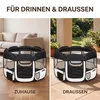 IvoQ Faltbarer Welpenlaufstall mit Dach – 114 x 114 x 58 cm Produktbild-Vorschau 6