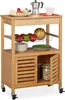 relaxdays 10026765_0 relaxdays Servierwagen braun Podgląd zdjęcia produktu 1