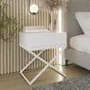 AX LIVING Table de nuit moderne blanc Aleio X 45 cm Voir les images du produit 1