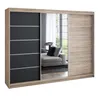 Schwebetürenschrank 200 cm, 3-türig, mit Spiegel & 4 Produktbild-Vorschau 2