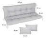 Hollywoodschaukel Auflage, 180x50x50, Grau, Produktbild-Vorschau 2
