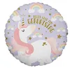 18"/Ø46cm Folienballon "Alles Gute zum Geburtstag Einhorn" Produktbild-Vorschau 1