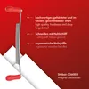 A tool with red handles and a metal blade against a red background with white and gray geometric shapes. Podgląd zdjęcia produktu