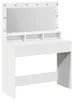 vidaXL Schminktisch mit Regal Weiß 100 x 41 x 135 cm Produktbild-Vorschau 1