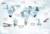 Fototapeta Ozdoba Ścienna do pokoju Nastolatka Mapa ŚWIATA Podgląd zdjęcia produktu 2