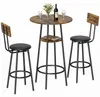 Set da bar con tavolo e 2 sgabelli, struttura in metallo, Anteprima dell’immagine prodotto 1