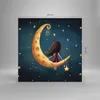 Bilder auf glas - Einteilig - Kinder Mädchen Mond - 40x40cm Produktbild-Vorschau 3