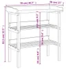 vidaXL Sázecí stolek s policemi hnědý 78x38x82,5 cm masivní Náhled obrázku produktu 8