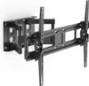 A black, articulated TV wall mount is shown against a white background. Voir les images du produit