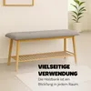 Banc à chaussures en bambou 100x30x44cm Voir les images du produit 8