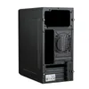 The back view of a black computer case. Anteprima dell’immagine prodotto