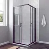 AQUALAVOS Duschkabine Eckdusche 80x80x195cm Schwarz Produktbild-Vorschau 2