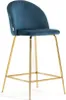Set di 2 sgabelli da interno in velluto imbottito con gambe Anteprima dell’immagine prodotto 4