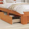 vidaXL Bettrahmen Wachsbraun 100 x 200 cm Massives Produktbild-Vorschau 4