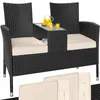 CASARIA® Gartenbank Sitzbank inkl. Auflagen Wetterfest Produktbild-Vorschau 1