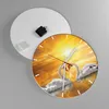 Wanduhr - Rund - Glasuhr - Schwan Wasser Paar - 40x40cm - Produktbild-Vorschau 2