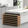 GOPLUS Weinregal stapelbar, Flaschenregal mit 6 Ebenen für Produktbild-Vorschau 6