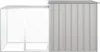 Kaninchenkäfig Grau 200x91x100 cm Verzinkter Stahl Produktbild-Vorschau 3