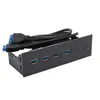USB 3.0-Frontpanel-Hub, 5,25 Zoll, 4 Anschlüsse, 5 Gbit/s, Produktbild-Vorschau 1