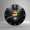 Wanduhr - Rund - Glasuhr - Gold Mund Schwarz - 40x40cm - Produktbild-Vorschau 3