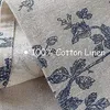 Tischdecke aus Baumwollleinen mit blauem Blumenmuster im Produktbild-Vorschau 3