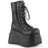 BEAR-265 DemoniaCult Damen Plateaustiefeletten schwarz Produktbild-Vorschau 1