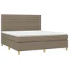 The Living Store Boxspringbett mit Matratze & LED Taupe Produktbild-Vorschau 4