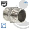 tecuro Doppelnippel Edelstahl V4A (AISI 316), AG/AG 1/2 Produktbild-Vorschau 2