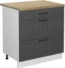 Küchenunterschrank Vicco Fame-Line Anthrazit Landhaus 80 cm Produktbild-Vorschau 1