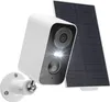 A white security camera with a solar panel. Náhled obrázku produktu