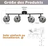 ZMH Plafonnier Industriel 4 Flammes E14 Douille Vintage Voir les images du produit 8