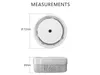 Diagrams showing the measurements of a smoke detector. Produktbild-Vorschau