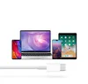 A collection of electronic devices including a laptop, two smartphones, and a tablet, along with a USB-C cable, displayed against a white background. Produktbild-Vorschau