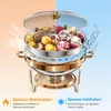 WARMOUNTS Zestaw 2 szt. podgrzewaczy do potraw 5QT ze stali Podgląd zdjęcia produktu 5