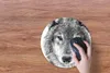 MuchoWow® Mauspad Mousepad Wolf im Winter in Schwarz und Produktbild-Vorschau 3