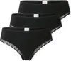 Schiesser Damen Tanga String im 3er Pack - Größe 40 Schwarz Produktbild-Vorschau 1