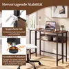 Bureau rabattable COSTWAY avec compartiment de rangement, Voir les images du produit 6