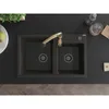 Mexen Tomas 2-Becken-Granitspüle mit Mischbatterie Savita, Produktbild-Vorschau 4