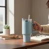 LS-LebenStil XL Edelstahl Trinkbecher Blau 1200ml mit Griff Produktbild-Vorschau 3