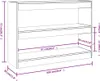 Libreria/divisorio bianco 100x30x72 cm Anteprima dell’immagine prodotto 7