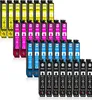 A collection of printer ink cartridges arranged in rows. Produktbild-Vorschau