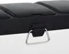 A close-up of a white trash can with a black lid and a silver handle. Produktbild-Vorschau