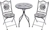 BELIANI Balkon Set Schwarz u. Blau aus Metall Mosaik Muster Produktbild-Vorschau 4