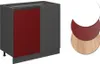 Szafka narożna Vicco R-Line Czerwony 86 cm  J-Shape BR Podgląd zdjęcia produktu 1