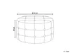 A diagram showing the dimensions of a round pouf. Produktbild-Vorschau