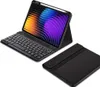 A black tablet with a keyboard case and stylus, displayed on a white background. Produktbild-Vorschau